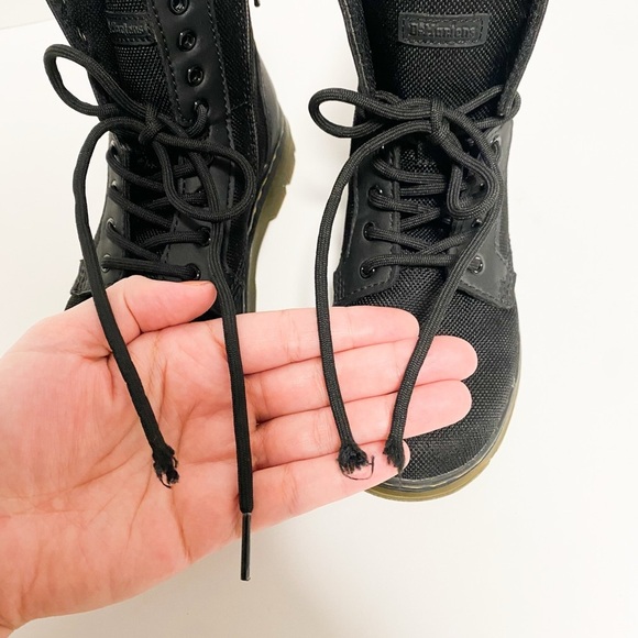 DR MARTENS BLACK COMBS J BLACK LACE UP & ZIPPER ANKLE BOOTS SIZE Little kid 2 - Picture 10 of 11